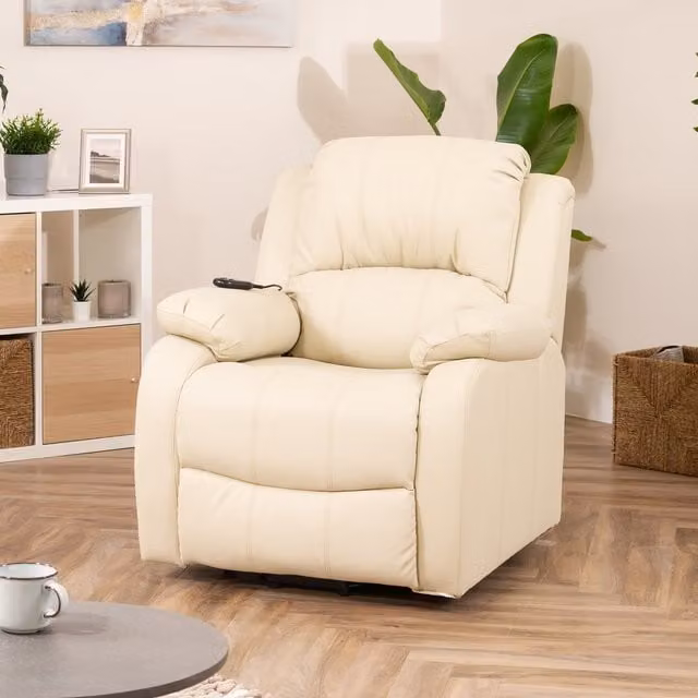 Artemis Home Northfield Dual Motor Massage and Heat Riser Recliner Chair in Beige