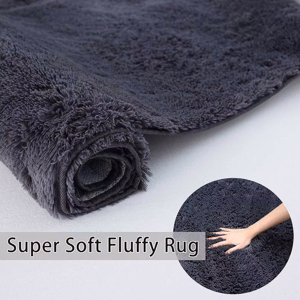 YnysTec Large Shaggy Rug in Beige, Soft Fluffy Anti-Slip Carpet for Living Room or Bedroom, W: 80 cm, L: 160 cm – 2