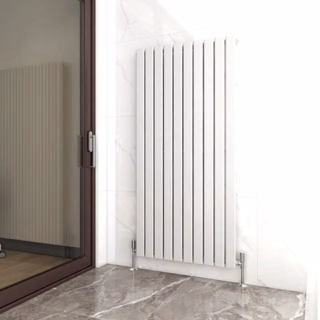 MCC Direct Designer Flat Panel Single Radiator, White, W: 160 cm, H: 68 cm, D: 68 cm