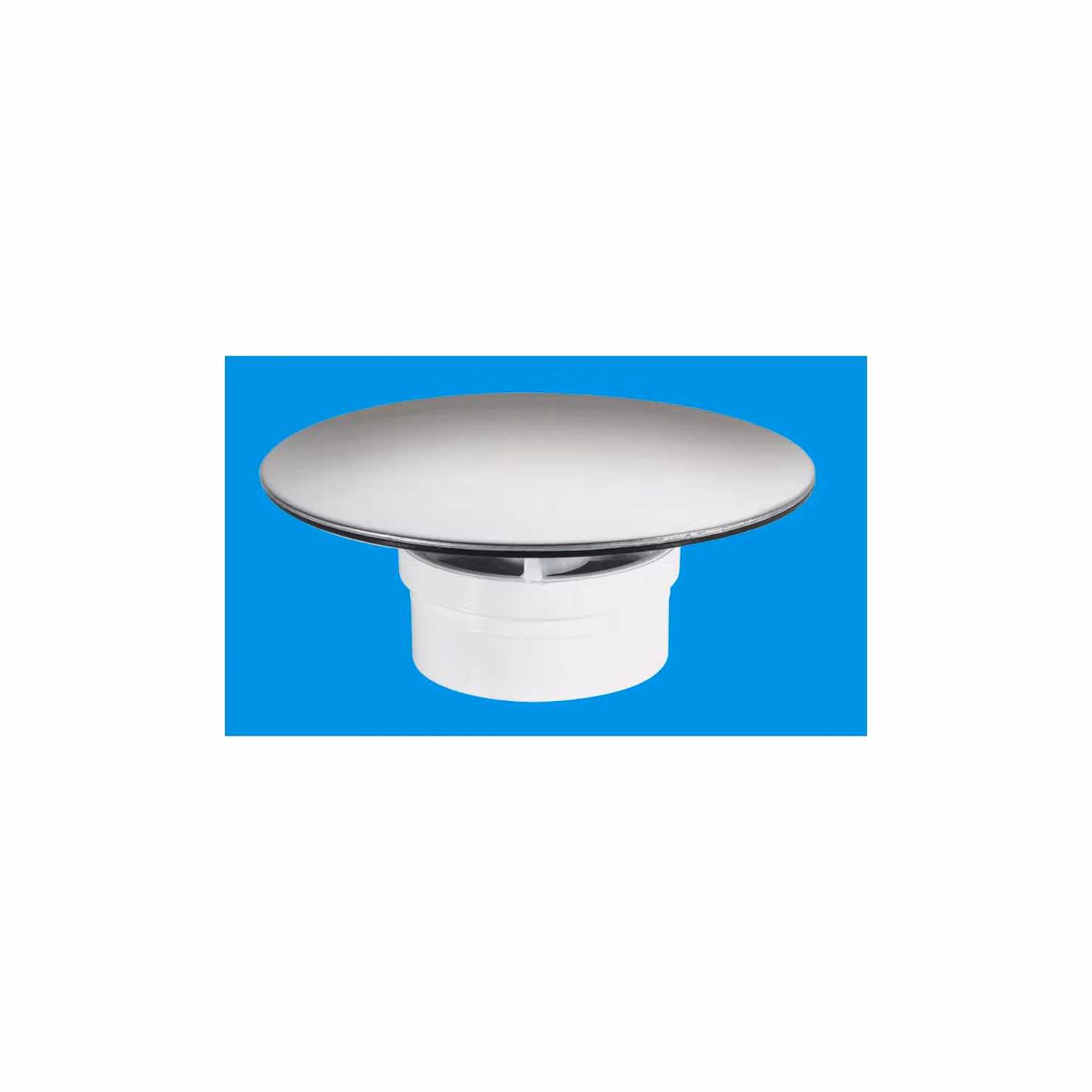 McAlpine Mushroom Flange for Chrome Shower Trap, 8.5 cm, White and Silver – 2