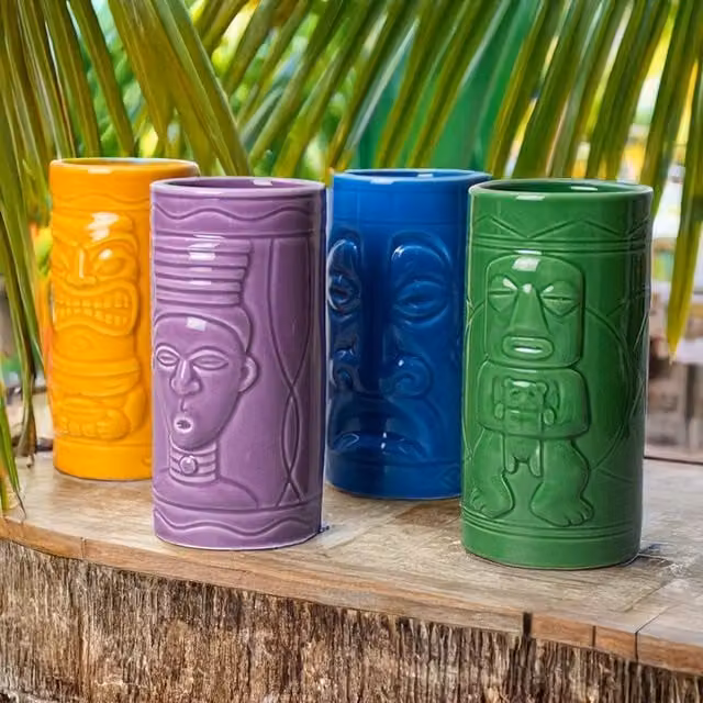 Menkind #Winning Quirky Tropical Tiki Ceramic Mug Set in Multicolour – 1