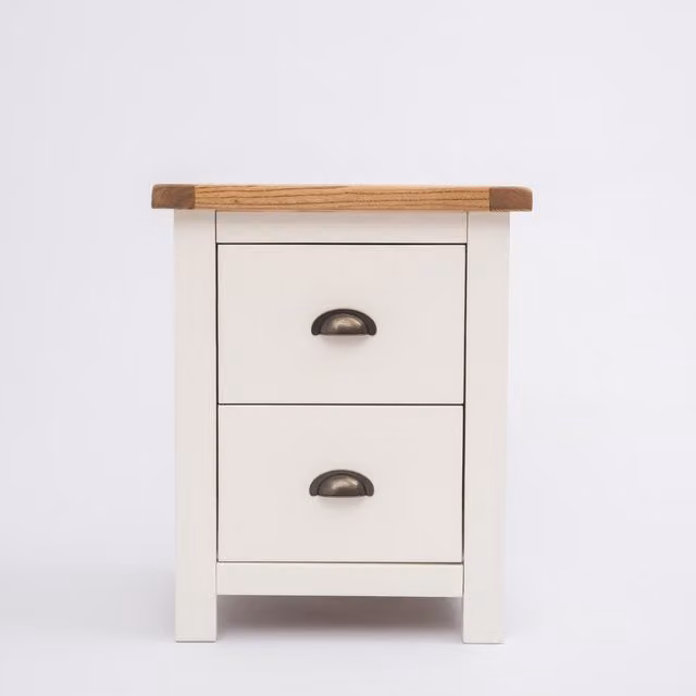 Cabinet Bits Lovere 2 Drawer Bedside Cabinet in White