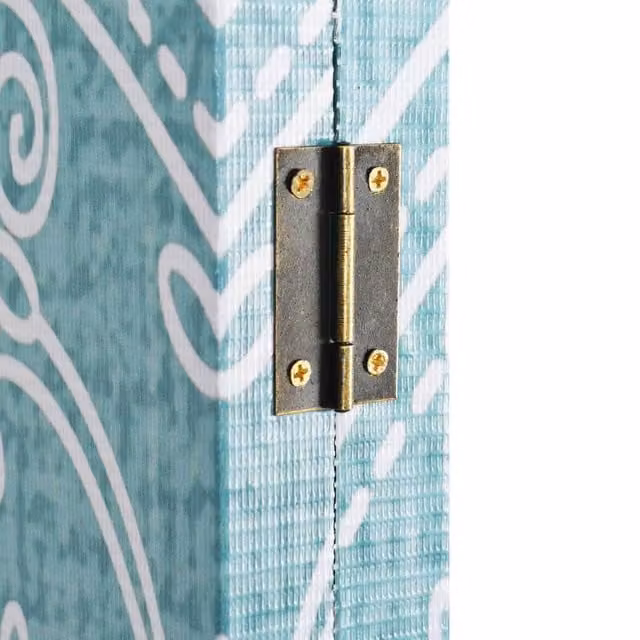 Berkfield Home Beautiful Folding Room Divider, Butterfly Blue, W: 120 cm, H: 170 cm