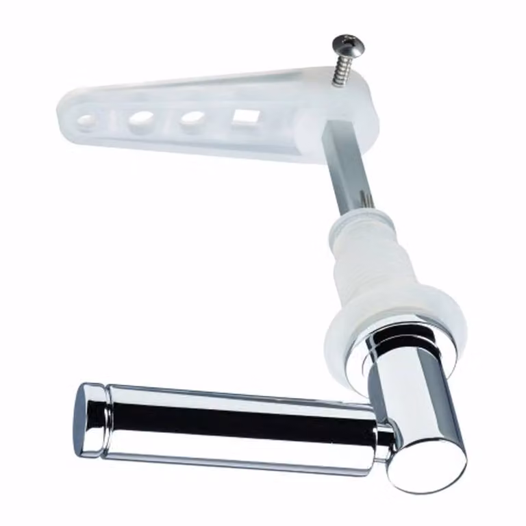 NESTLUNE Chrome Contemporary Universal Metal Tank Flush in Silver, W: 100 cm, D: 40 cm