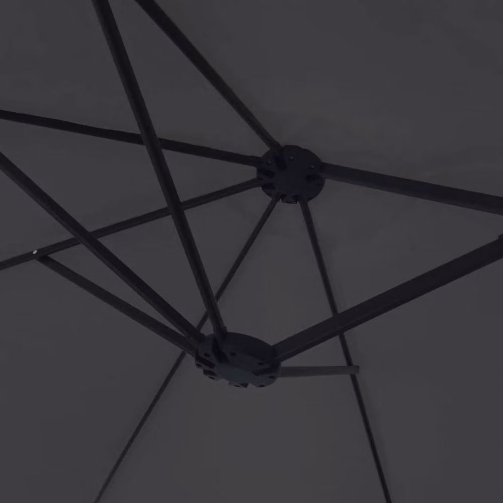 Berkfield Home Double-Head Cantilever Parasol in Black, W: 449 cm, H: 245 cm – 3