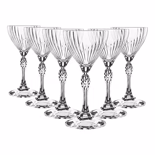 Bormioli Rocco America 20s Nick and Nora Cocktail Glasses, 140ml, Transparent, Pack of 6 – 1
