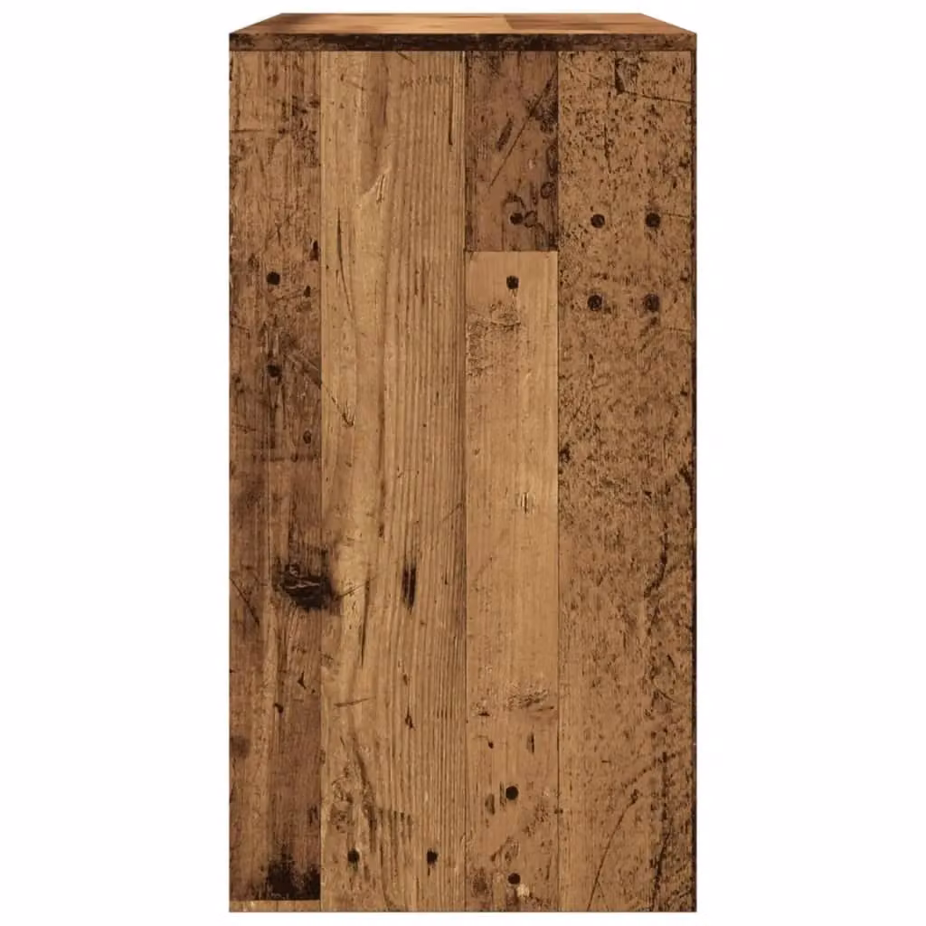 Berkfield Home Rustic Brown Console Table, W: 89 cm, D: 41 cm, H: 76.5 cm – 4