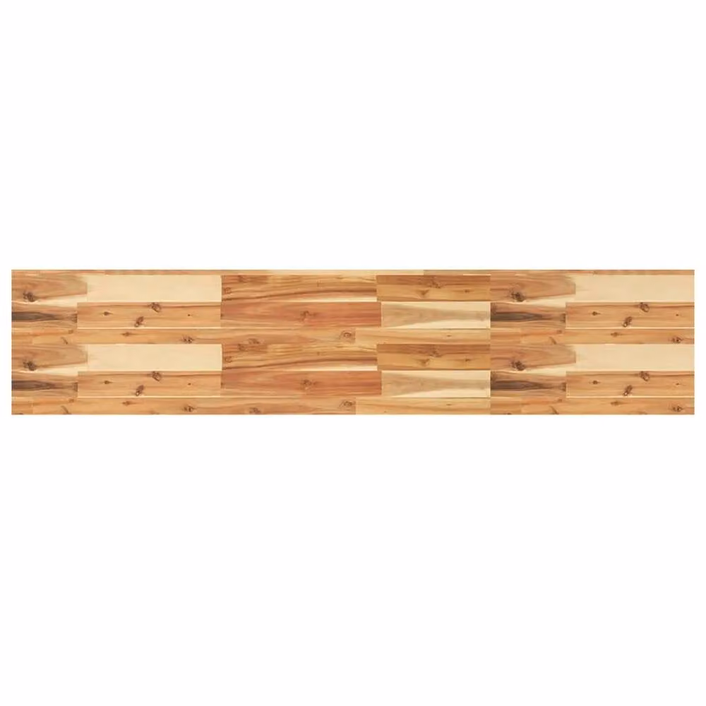 Berkfield Home Oil Finished Solid Wood Acacia Floating Shelf in Brown, W/D/H: 140 x 30 x 4 cm