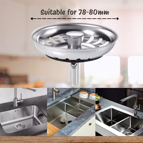 McAlpine BWSTSS-TOP Kitchen Sink Strainer Plug, Stainless Steel, Silver – 4