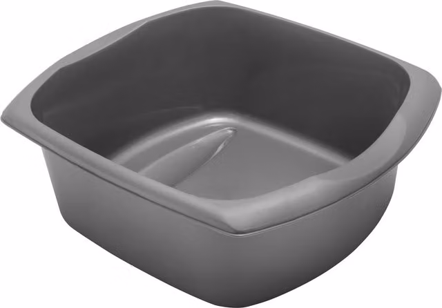 Addis Large Rectangular Washing Up Bowl in Metallic Silver, Orange or Grey