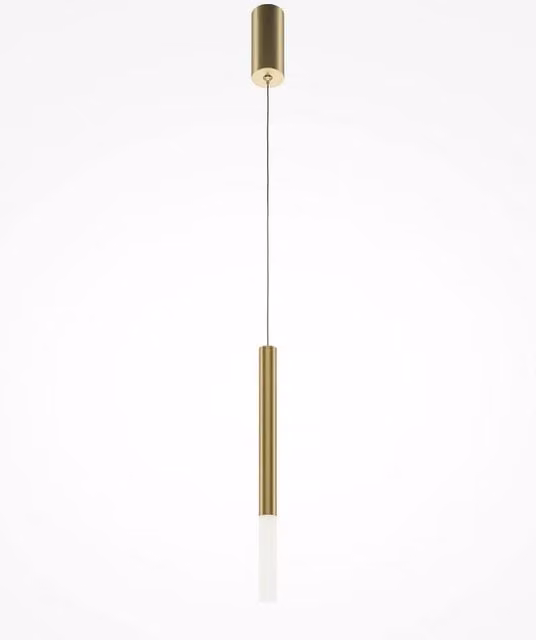 Netlighting Pro Shade Modern Slim LED Pendant Ceiling Light in Gold/Brass, 500lm, 4000K