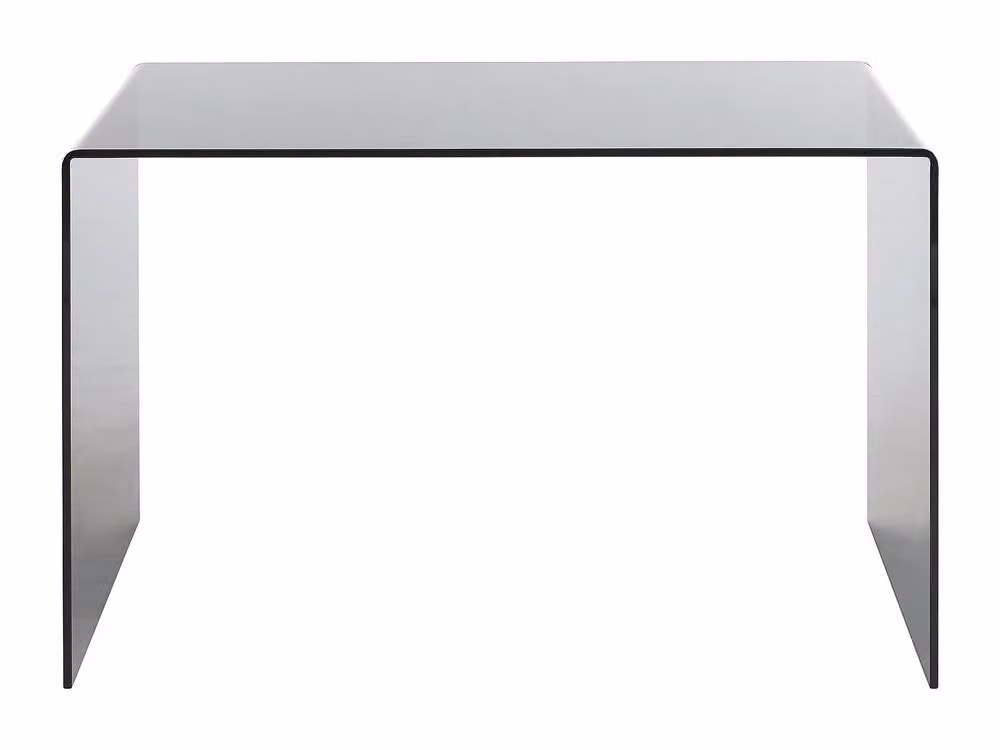 Vente-unique ELSTRON Writing Desk with Smoked Tempered Glass in Black, W: 120 cm, D: 70 cm, H: 75 cm – 2
