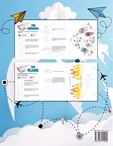 Gopublish Paper Airplanes Book: Creative Folding Guide and Activity Book for Kids with Tear-Out Projects, Multicolour – 2
