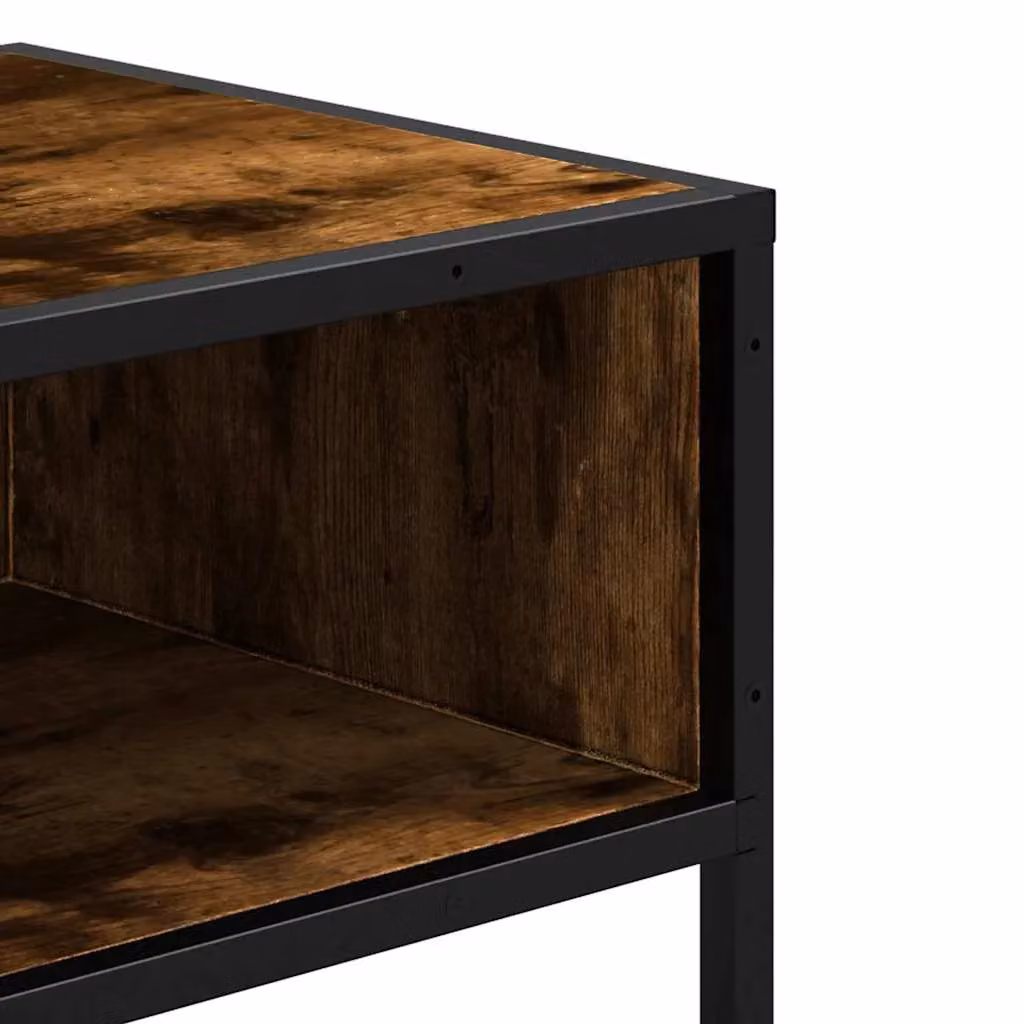 Berkfield Home Smoked Oak Console Table in Brown, W/D/H: 90 x 35 x 80 cm – 5