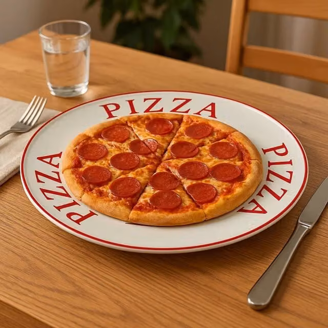 Orsina Hollywood Dinner Plate in Red and White Stoneware