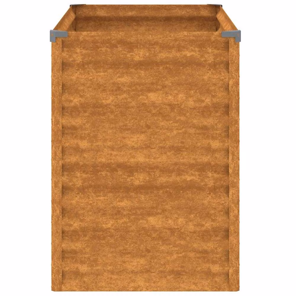 Berkfield Home Garden Raised Bed in Brown Corten Steel, W: 100 cm, D: 50 cm, H: 69 cm – 3