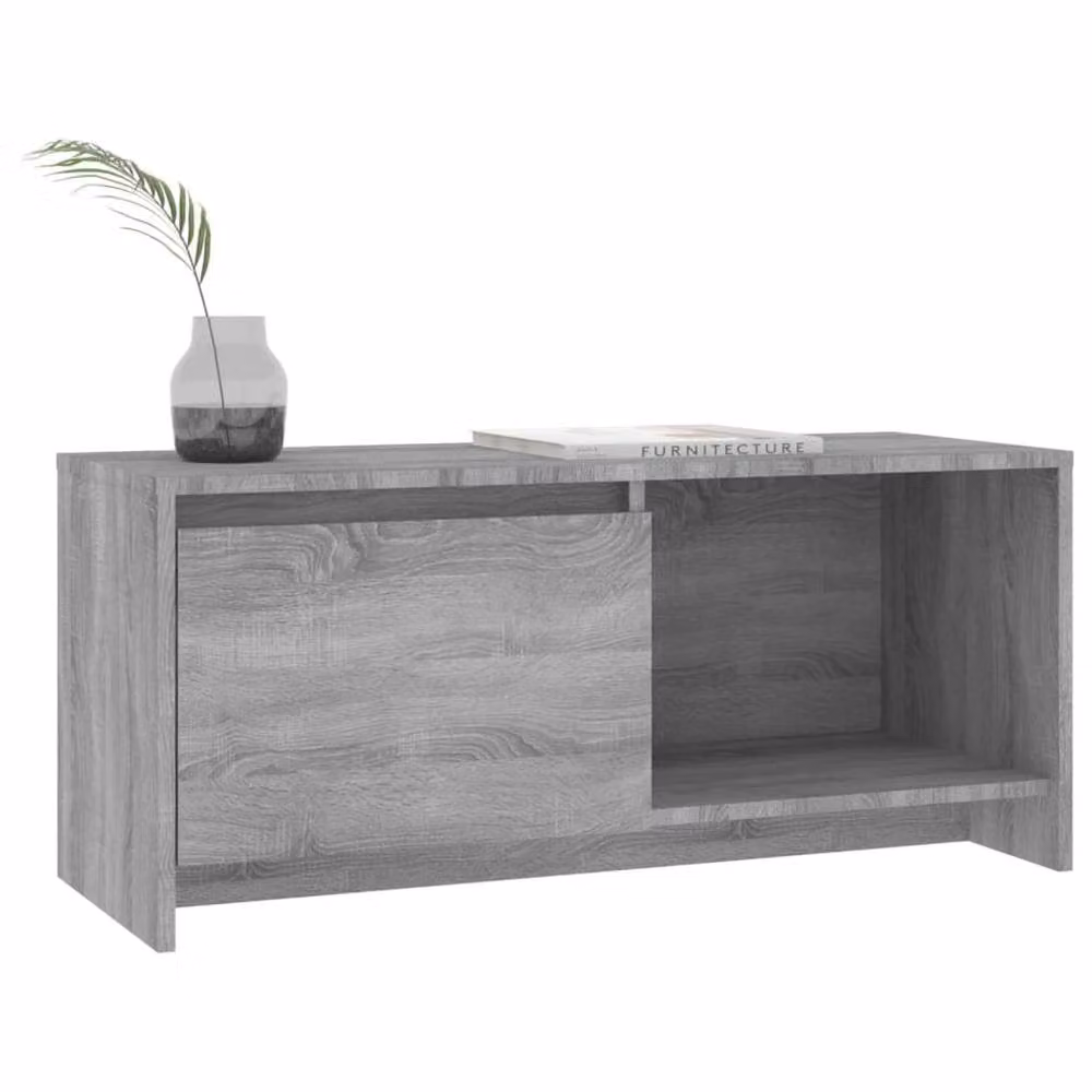 Berkfield Home Grey Sonoma TV Cabinet in Engineered Wood W/D/H: 90 x 40 x 35 cm – 3