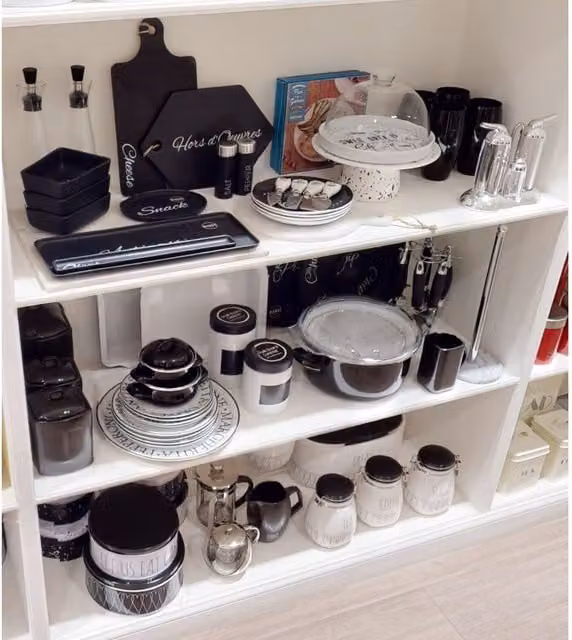 Barron Five Piece Stainless Steel Kitchen Gadget Set with Stand in Black and Silver