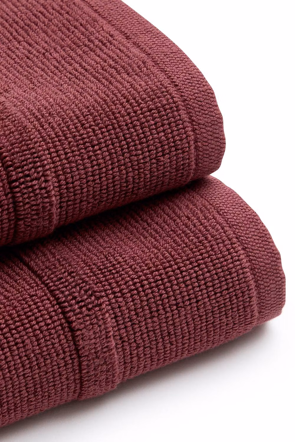 Christy Highgate Ribbed Turkish Cotton Textured Towels in Red – 3