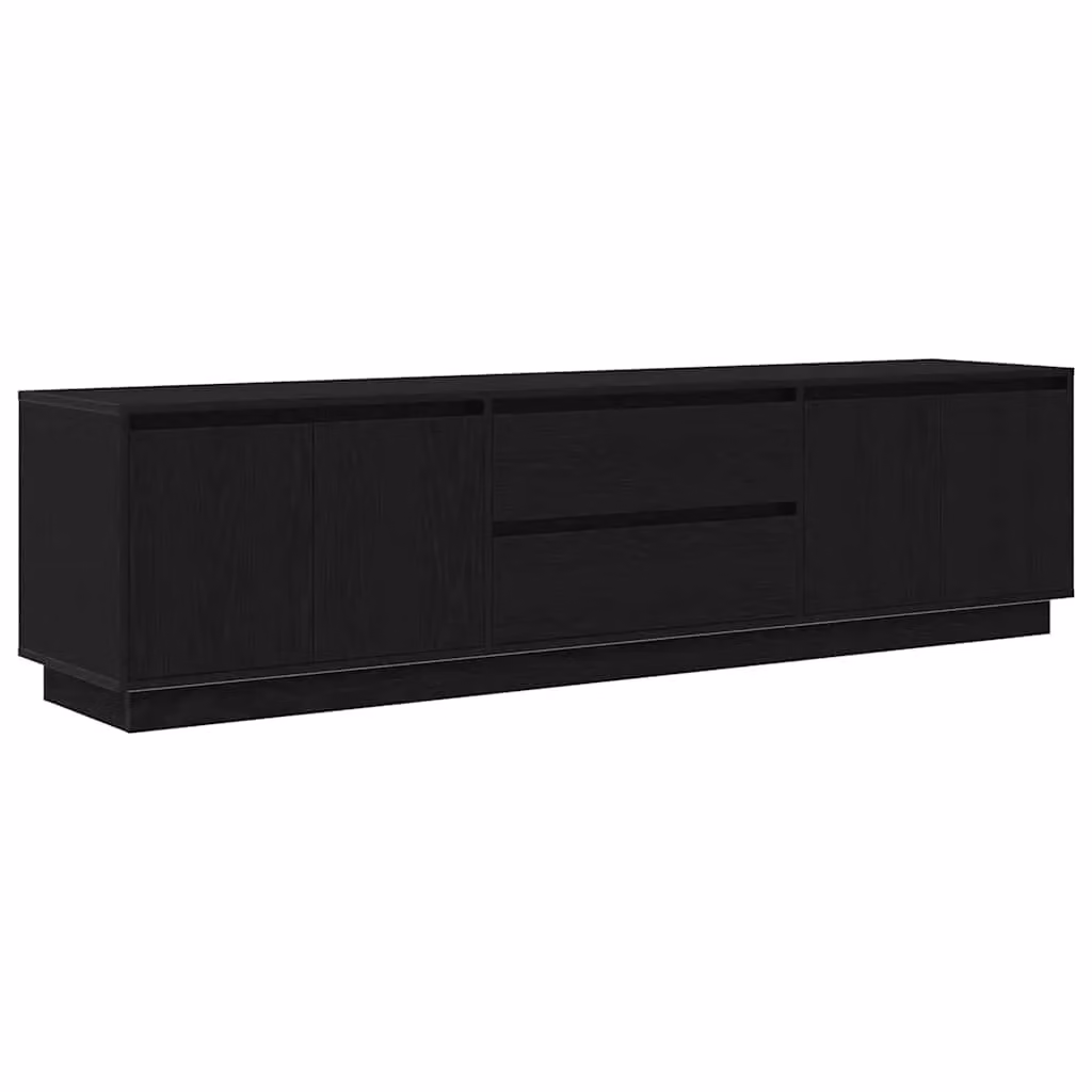 Berkfield Home Modern TV Cabinet with LED Lights in Black Oak, W: 193.5 cm, D: 41 cm, H: 50 cm – 3