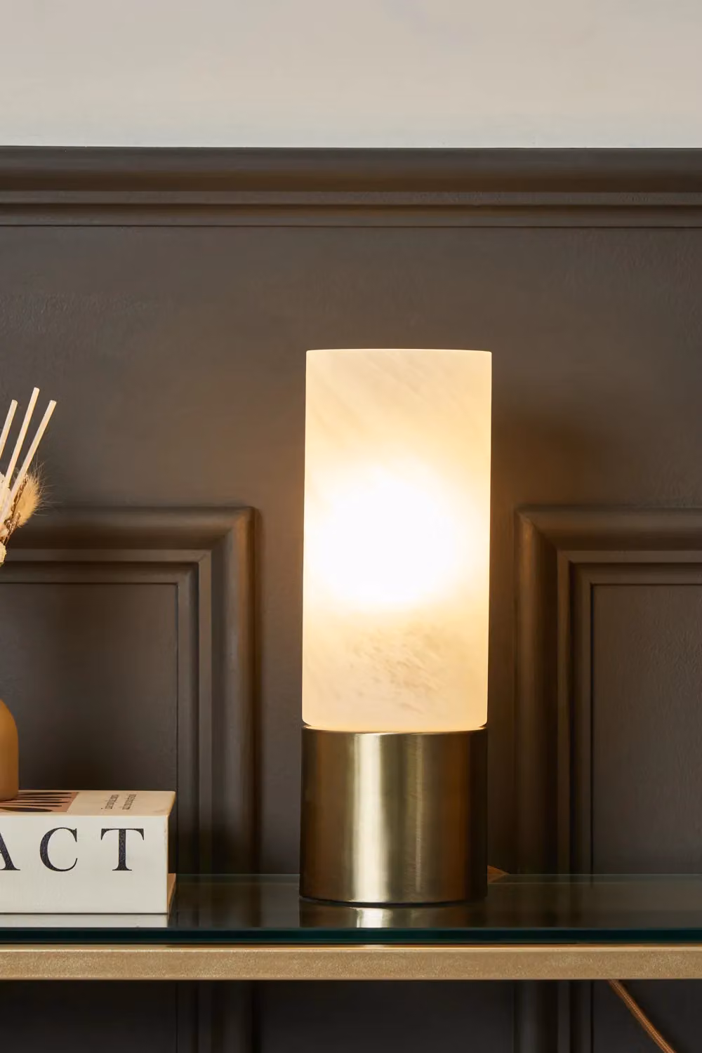 BHS Lighting Tilly Touch Sensitive Table Lamp in Gold and White – 2