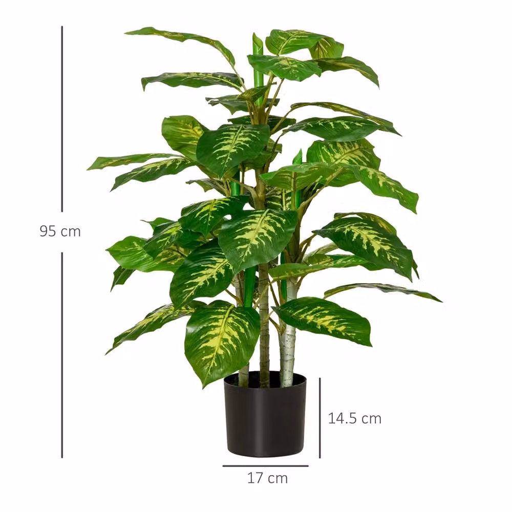 Kelvenix 95 Artificial Evergreen Tree in Green with Concrete Base – 2