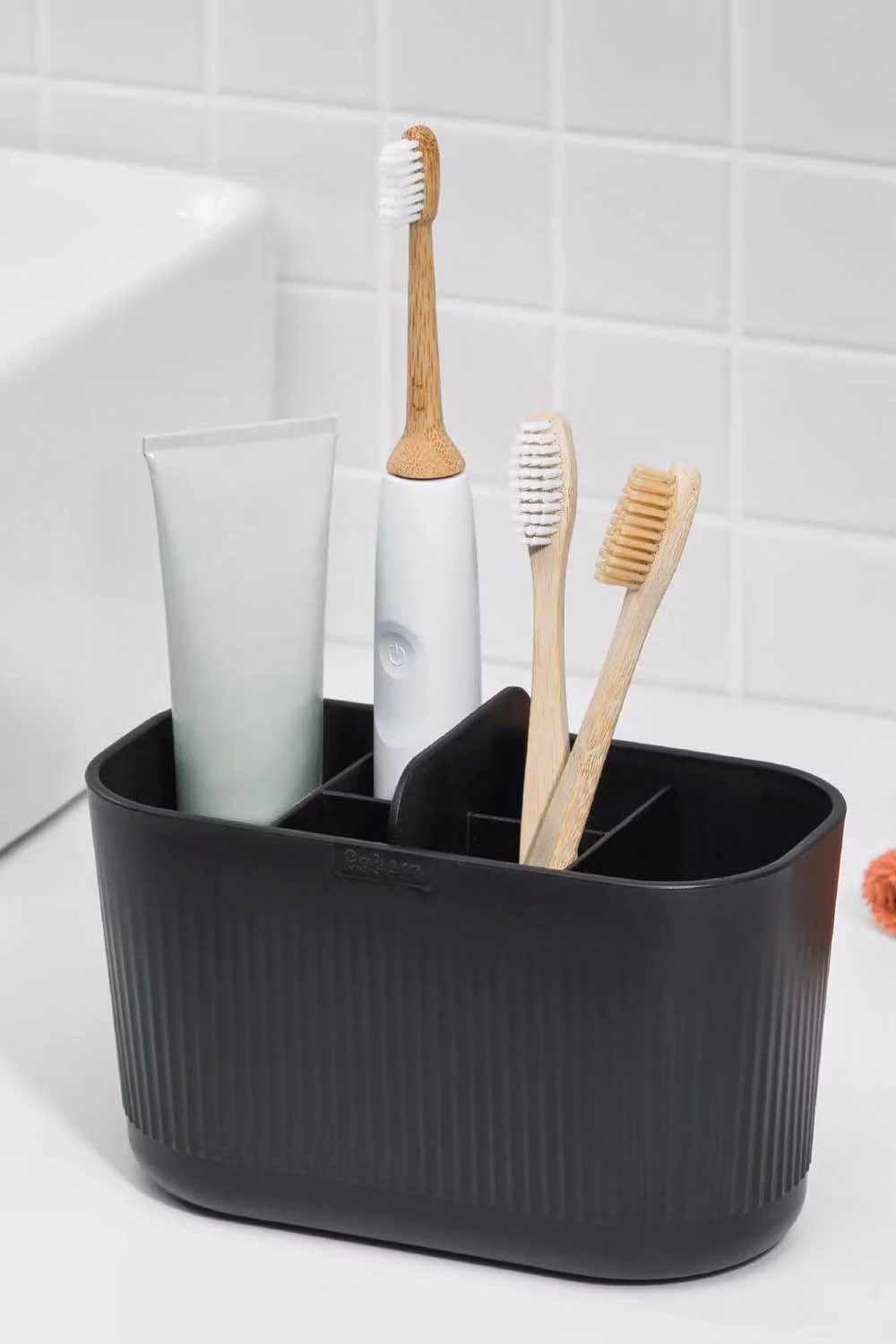 ReBorn Black Bathroom Caddy and Soap Dish Bundle with Drainage – 2