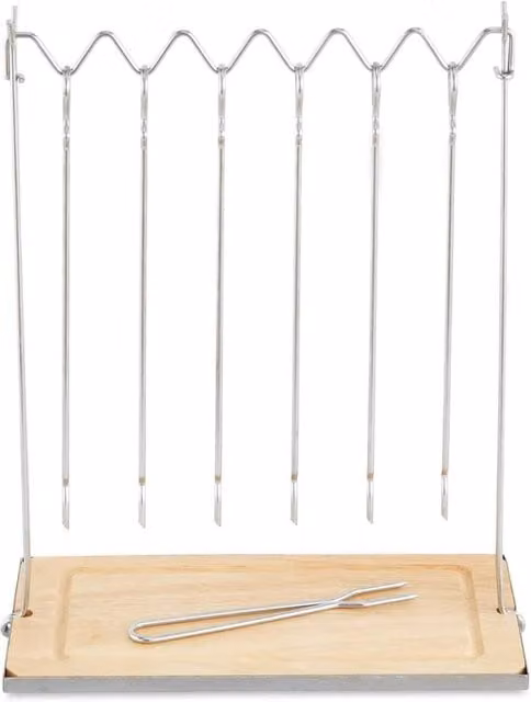Tower 6pc Hanging Skewers with Stand in Silver