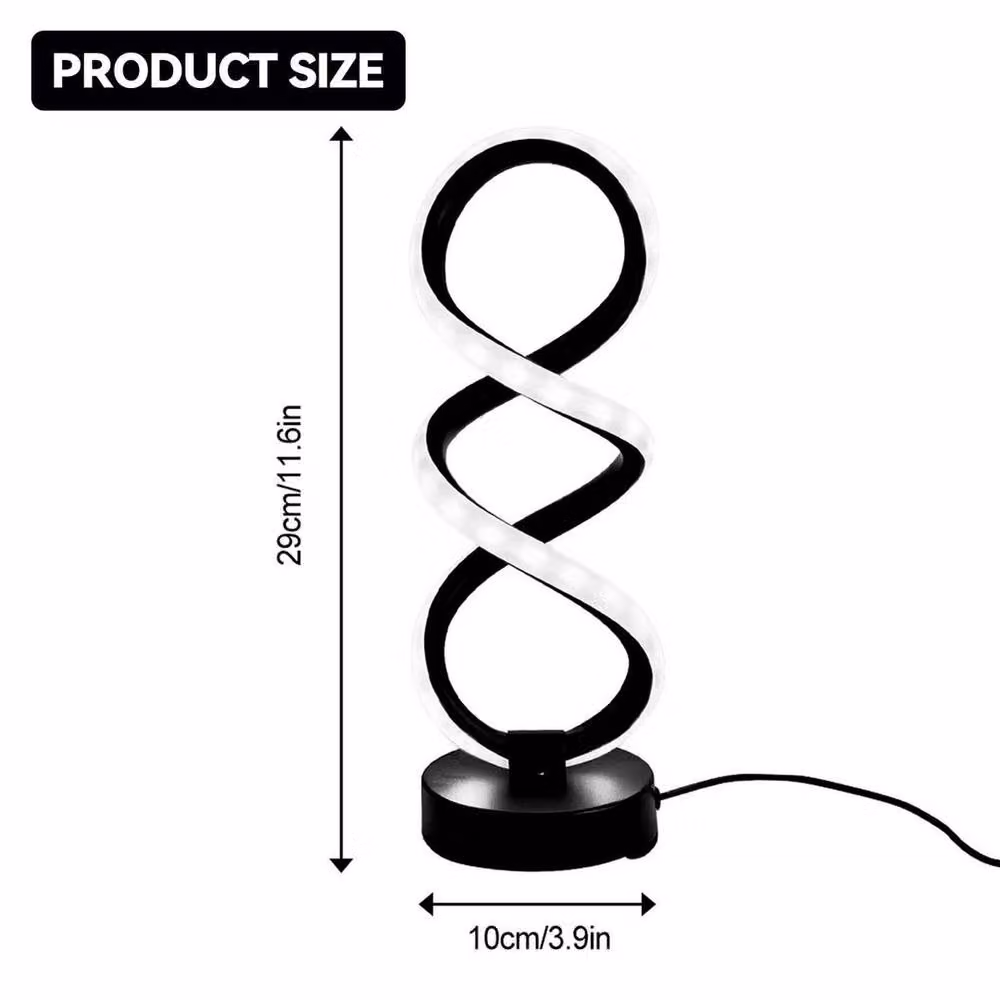 EONLION Black Modern Dimmable LED Table Lamp for Reading and Task Lighting, W/D/H: 29.0 x 10.0 x 10.0 cm – 2