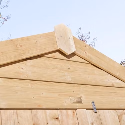 Rowlinson Premier Shiplap Apex Shed with Double Doors, Brown, W: 182.88 cm, D: 121.92 cm, H: 193.99 cm – 2