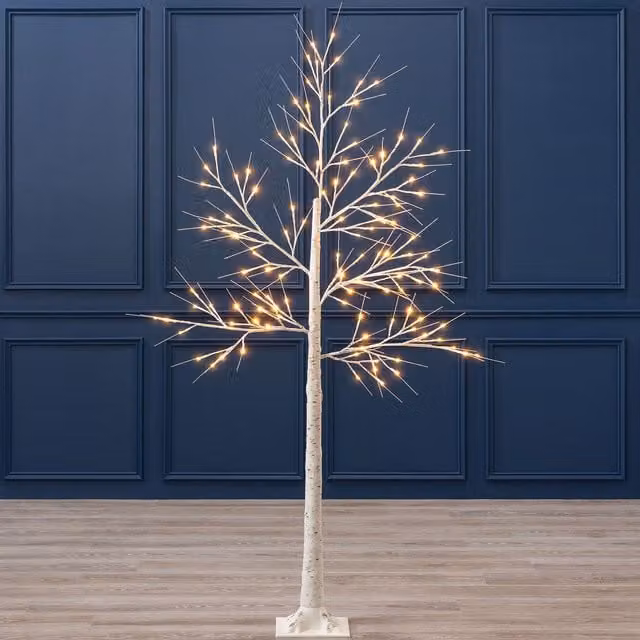 Christow White Birch Tree LED Christmas Decoration for Indoor and Outdoor Use