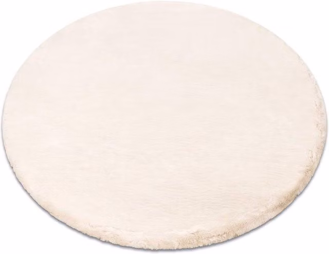 RugsX Teddy Round Faux Fur Rug in Beige, Diameter: 200 cm – 1