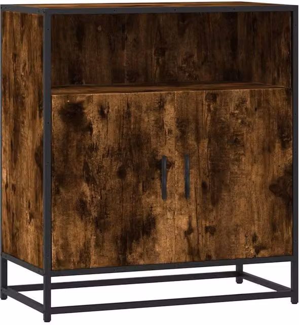 Berkfield Home Smoked Oak Sideboard in Brown, W: 68 cm, D: 35 cm, H: 76 cm