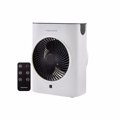 Morphy Richards HeatFlux 2kW Upright Fan Heater with Remote Control and Thermostat, White – 1