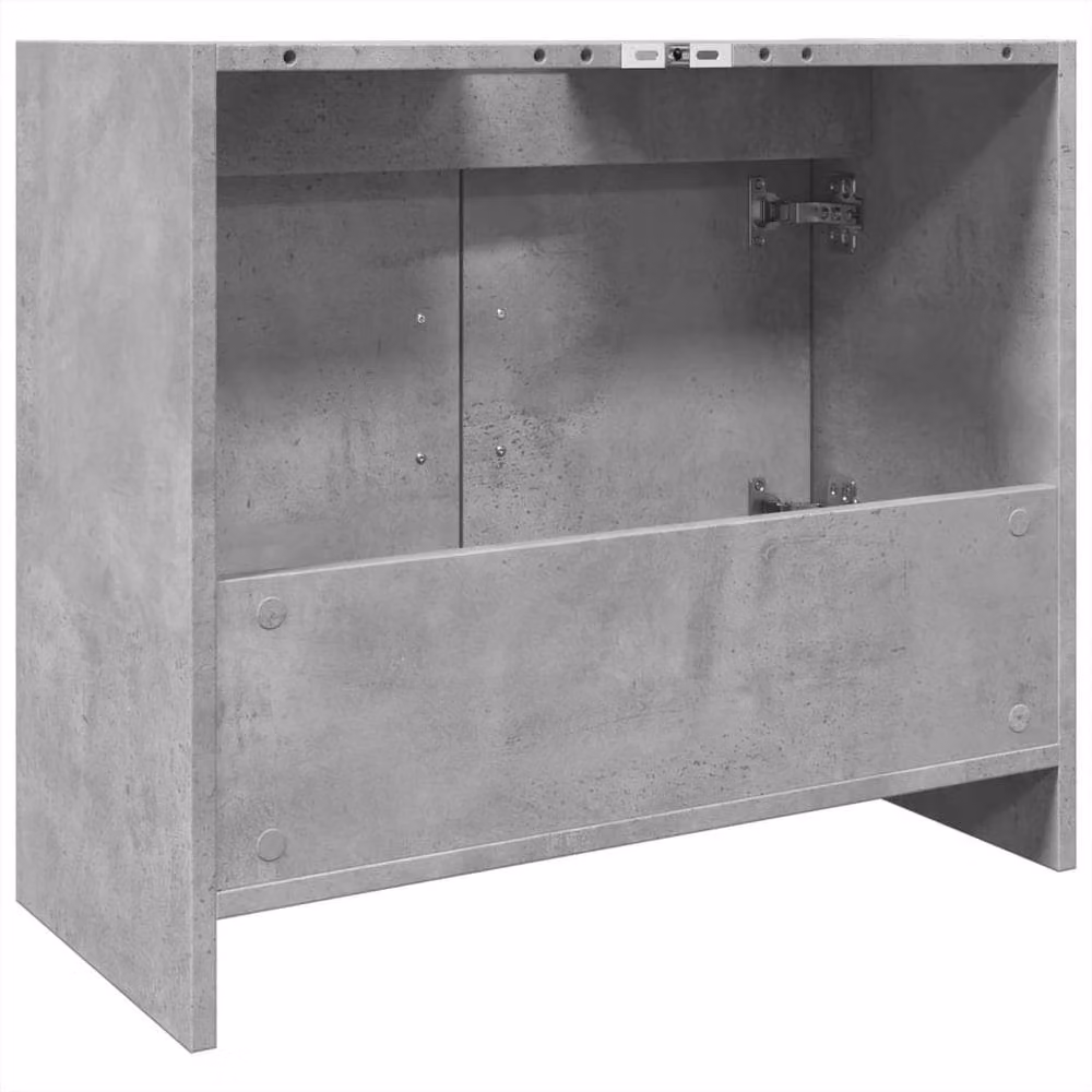 Berkfield Home Freestanding Bathroom Sink Cabinet in Concrete Grey, W/D/H: 63 x 29 x 55 cm – 4