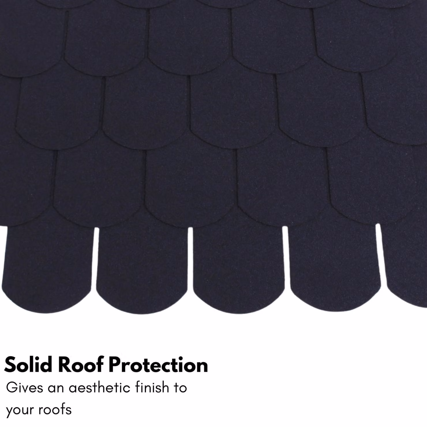 Novecrafto Heavy Duty Asphalt Roof Shingles in Black Fish Scale Design, 25 Pieces, W: 80 cm, H: 31.5 cm – 6