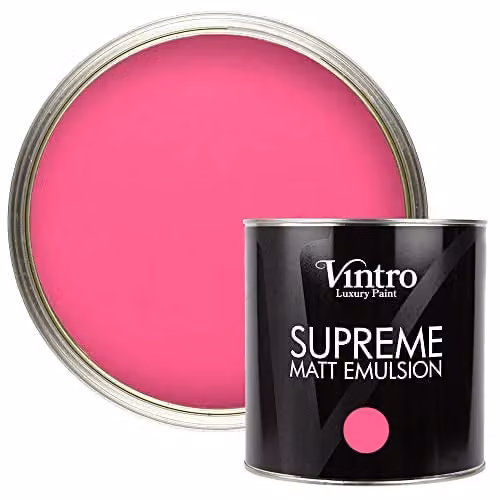 Vintro Luxury Matt Emulsion Multi Surface Paint in Deptford Pink, 2.5L – 1