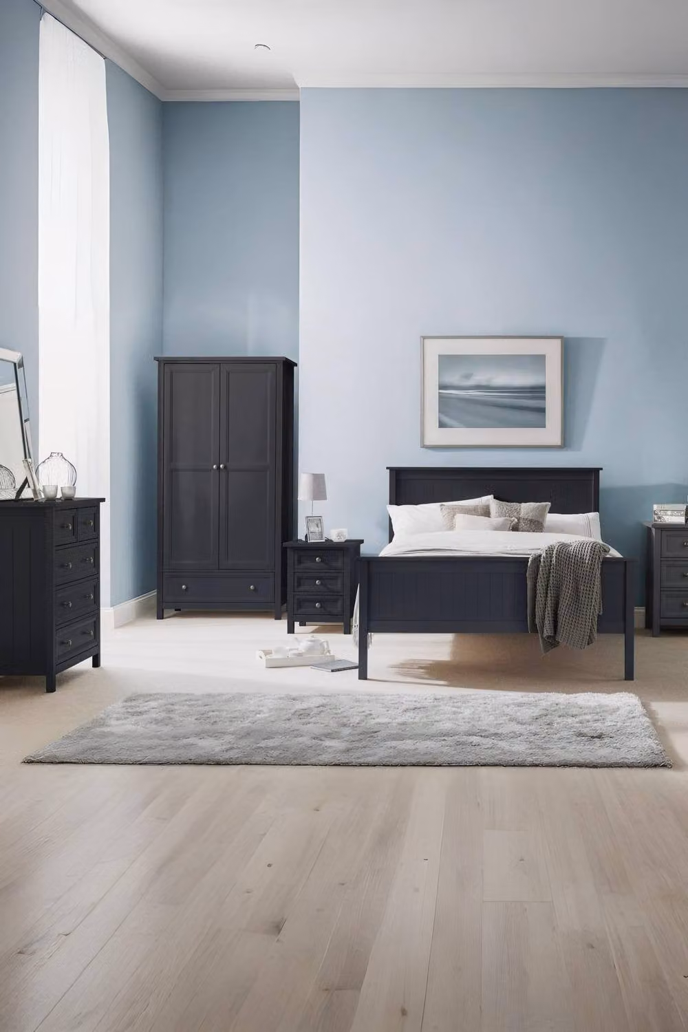 Julian Bowen Maine 3 Door Wardrobe with Drawers and Shelving, Anthracite – 4