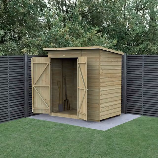 Beckwood Forest Gardens Pent Shed with Window in Brown