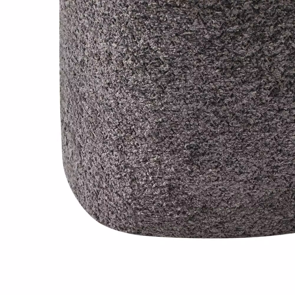 Wyld and Coco Heart-Shaped Pouffe in Dark Grey Chenille – 3