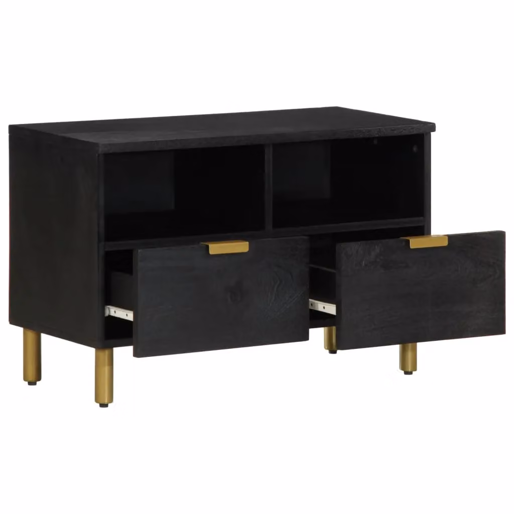 Berkfield Home Industrial TV Cabinet in Black, W/D/H: 70 x 33 x 46 cm – 2