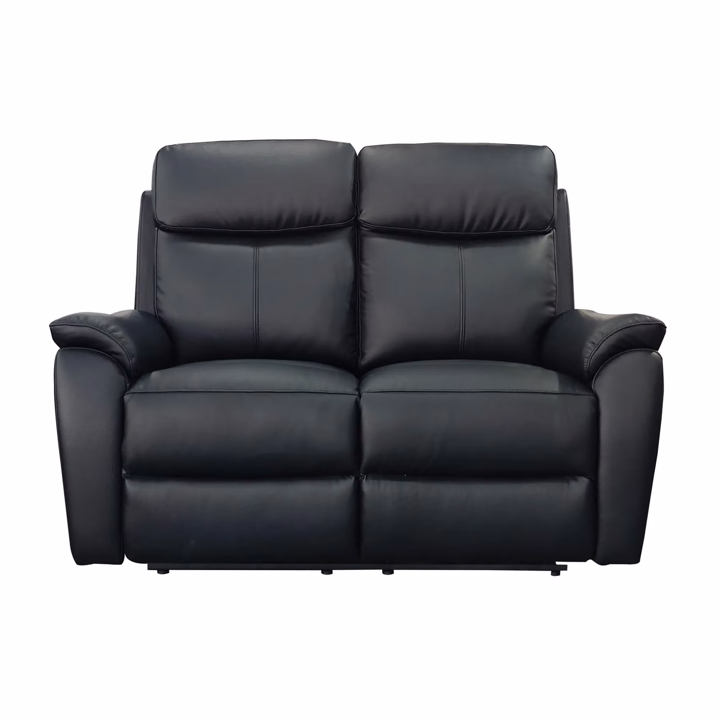 Aspire Kingsmere 2 Seater Power Recliner Sofa in Black Real Leather W/D/H: 143 x 77 x 66 cm – 2