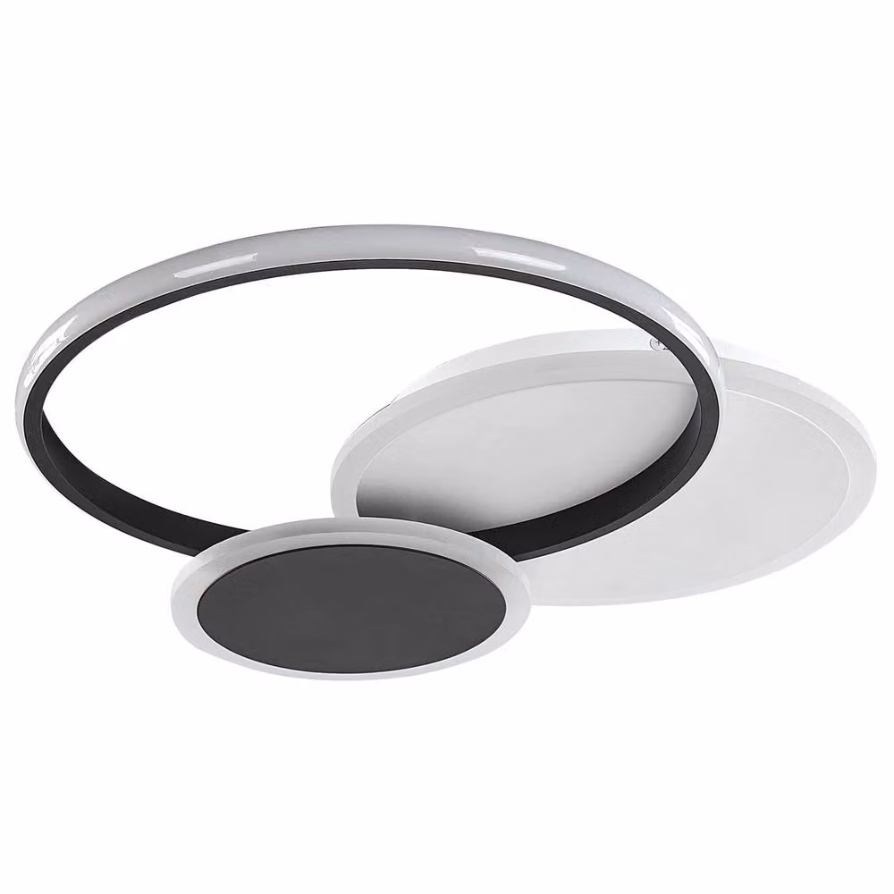 Wyld and Coco Round LED Flush Ceiling Light in White Aluminium and Plastic, W/D/H: 30 x 30 x 3 cm – 2
