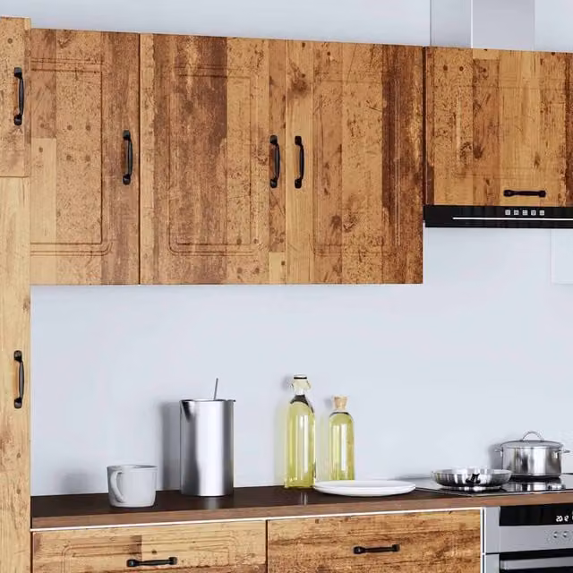 Berkfield Home Kalmar Wall Mounted Kitchen Cabinet in Old Wood Brown – 1