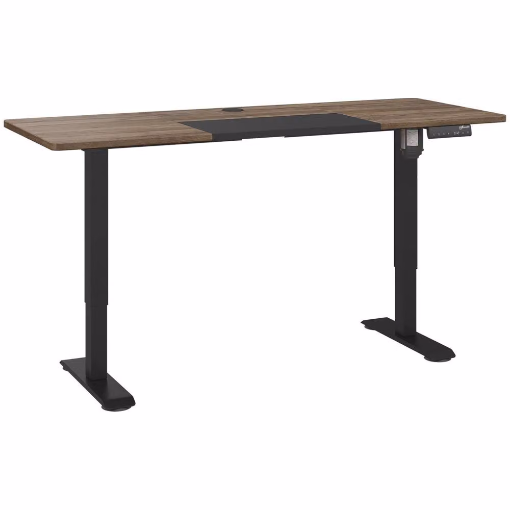 Wyld Haus Moratti Electric Height Adjustable Standing Desk in Teak and Black – 2