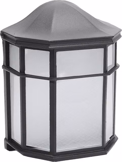 Living Star Vintage Black Metal and Glass Outdoor Wall Lantern