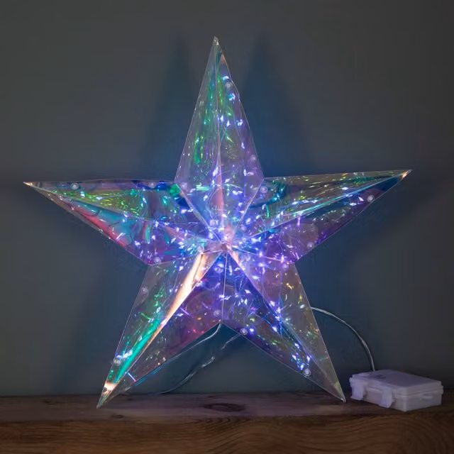 Samuel Alexander Hanging Christmas Dreamlight Star with 100 White LEDs, Multicolour, 36 cm