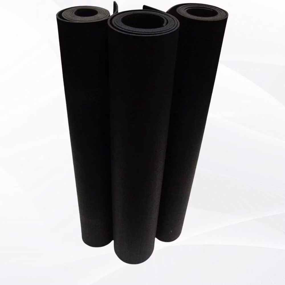 Ark Mat Smooth Rubber Flooring Matting, Black, W: 120 cm, L: 240 cm, H: 3 mm – 3