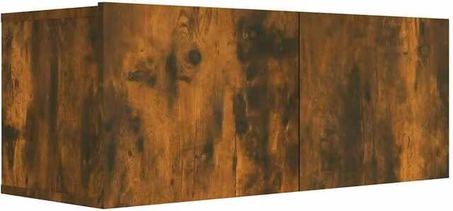 Berkfield Home Smoked Oak TV Cabinet in Brown, W/D/H: 80 x 30 x 30 cm