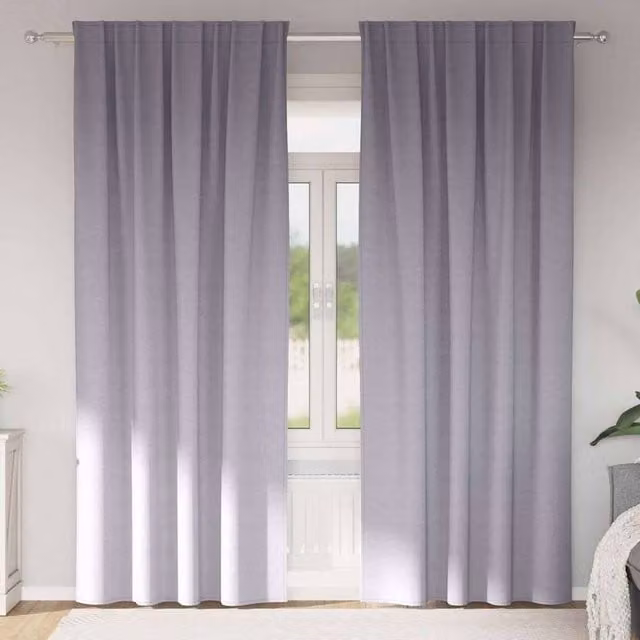 Berkfield Home Blackout Curtains, 2 Pack, Grey Polyester, H 245 x W 140 cm